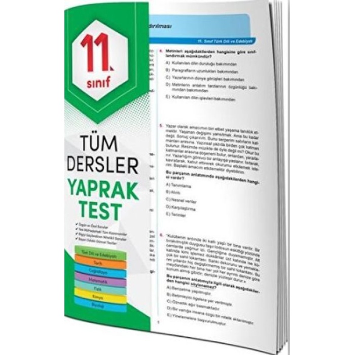 11. Sınıf Tüm Dersler Yaprak Test  (4022)