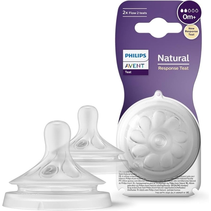 Philips Avent Natural Response 2li Biberon Emziği, 2 Numara, 0 Ay+