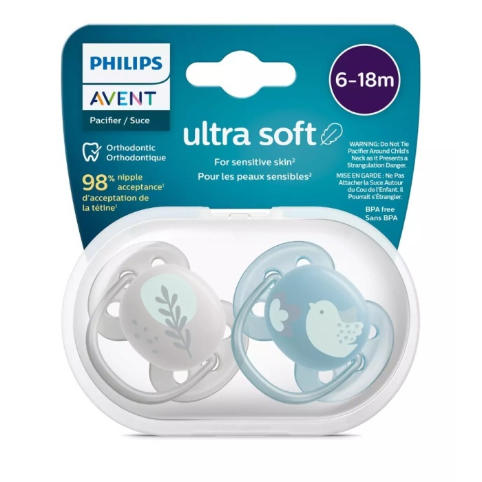 Philips Avent Ultra Soft Yumuşak 2li Emzik 6-18 Ay - SCF091/15