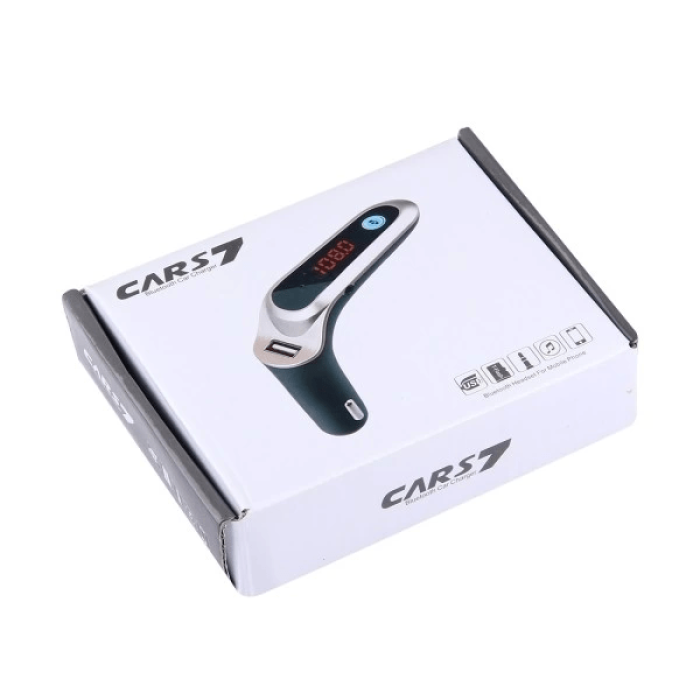 Cars7 Bluetooth Hafıza Kart Girişli 4.0 Araç Kiti Çakmaklık Mp3 Fm Transmitter ( Lisinya )