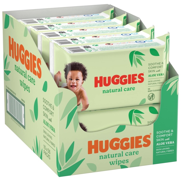 Huggies Natural Care Yenidoğan Islak Bebek Havlusu 10x56 Yaprak