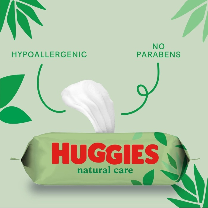 Huggies Natural Care Yenidoğan Islak Bebek Havlusu 10x56 Yaprak