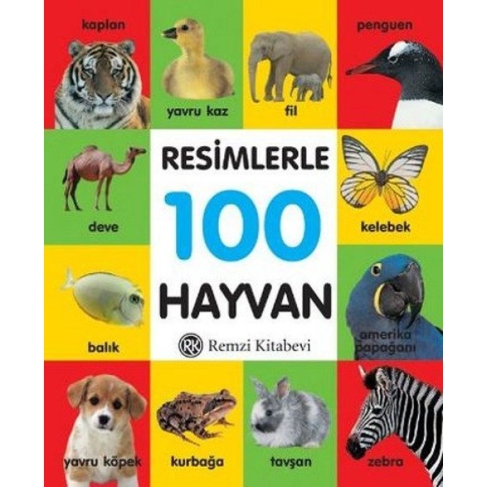 Resimlerle 100 Hayvan (Küçük Boy Ciltli)