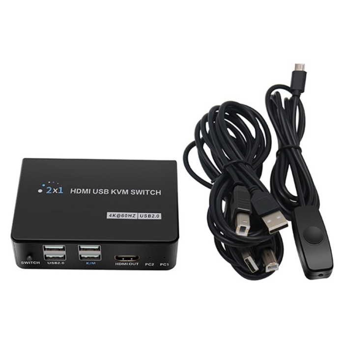 4K HDMI USB KVM SWITCH 2X1 (4767) - Lisinya