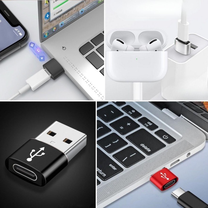 USB&apos;den TYPE-C &apos;ye Dönüştürücü Adaptör Veri Aktarımı Sağlayıcı Şarj Data Çevirici (4767) - Lisinya