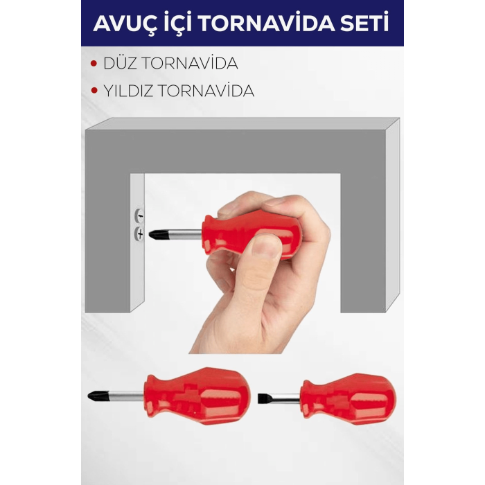 2li Avuç Içi Tornavida Seti Düz Yıldız - Lisinya