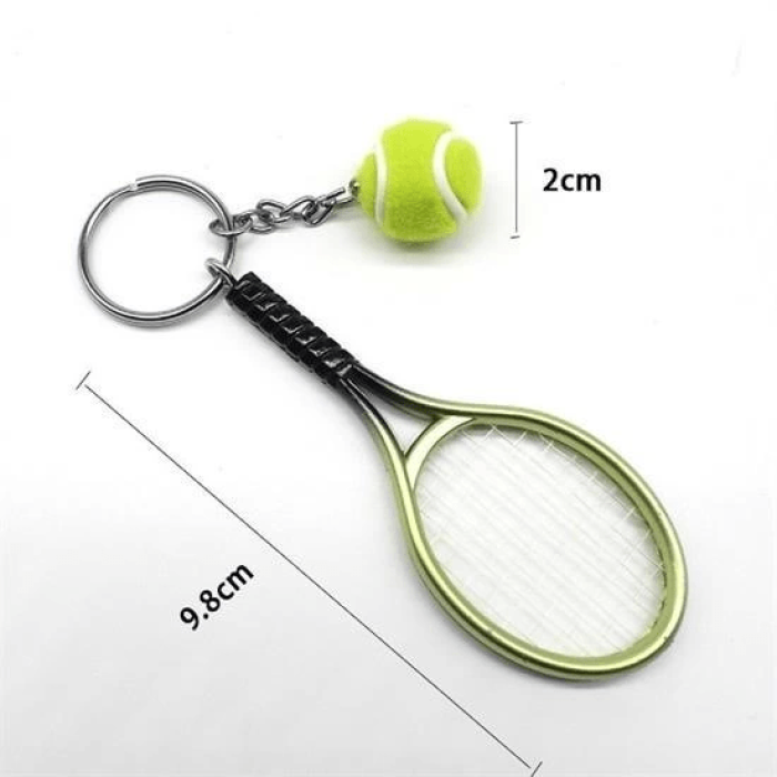 Gerçekçi Tenis Raketi Tasarımlı Şık Anahtarlık Kolye Çanta Süsü Tennis Keychain ( Lisinya )