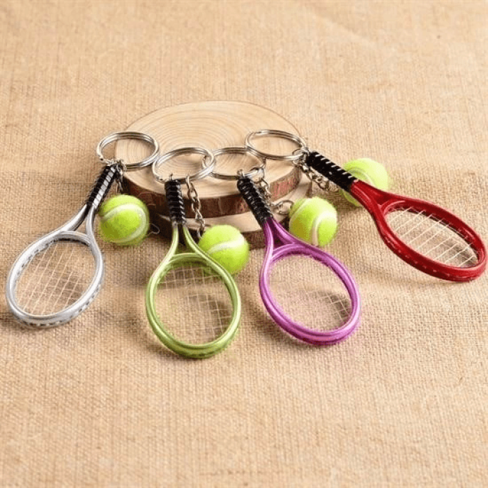 Gerçekçi Tenis Raketi Tasarımlı Şık Anahtarlık Kolye Çanta Süsü Tennis Keychain ( Lisinya )