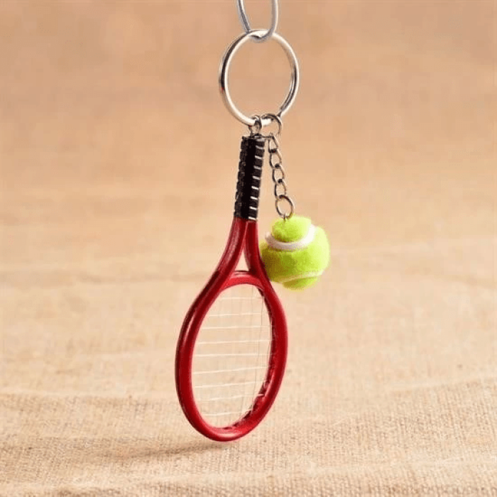 Gerçekçi Tenis Raketi Tasarımlı Şık Anahtarlık Kolye Çanta Süsü Tennis Keychain ( Lisinya )