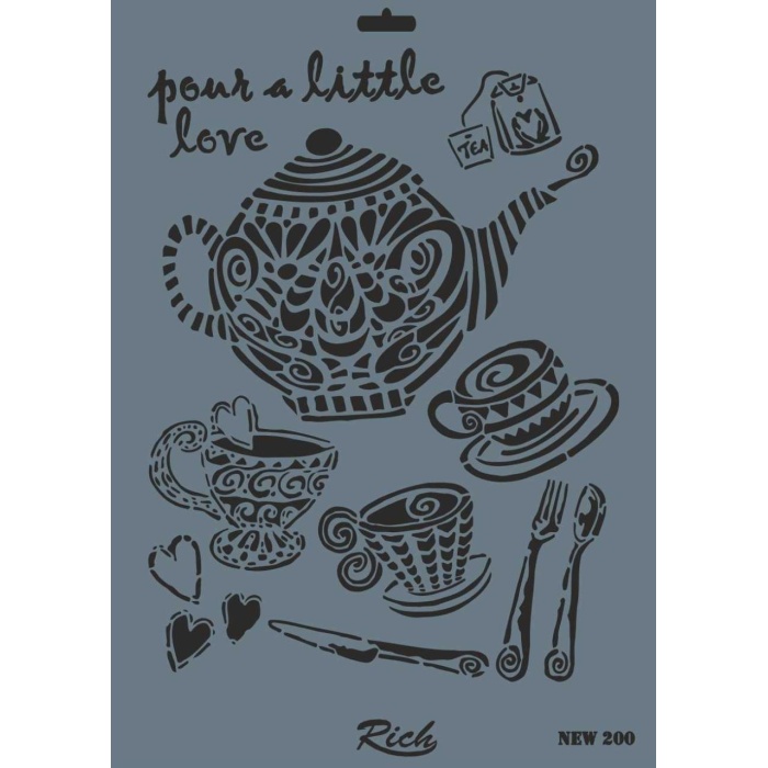 Rich New Seri N-200 Stencil 35x25 cm