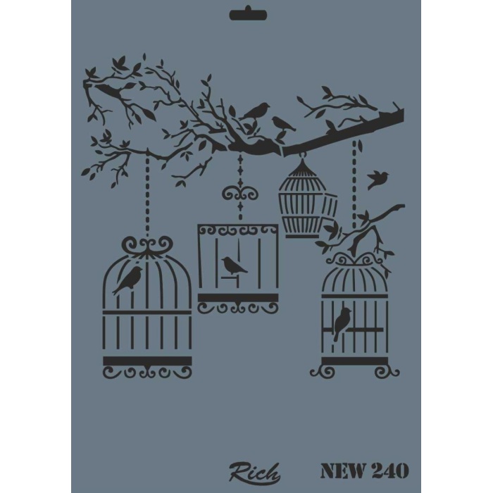 Rich New Seri N-240 Stencil 35x25 cm