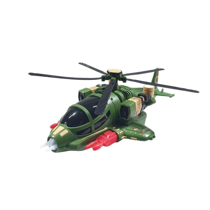 Yerde Gezen Çarp Dön Savaş Helikopteri 30 Cm - 8811-25 (Lisinya)