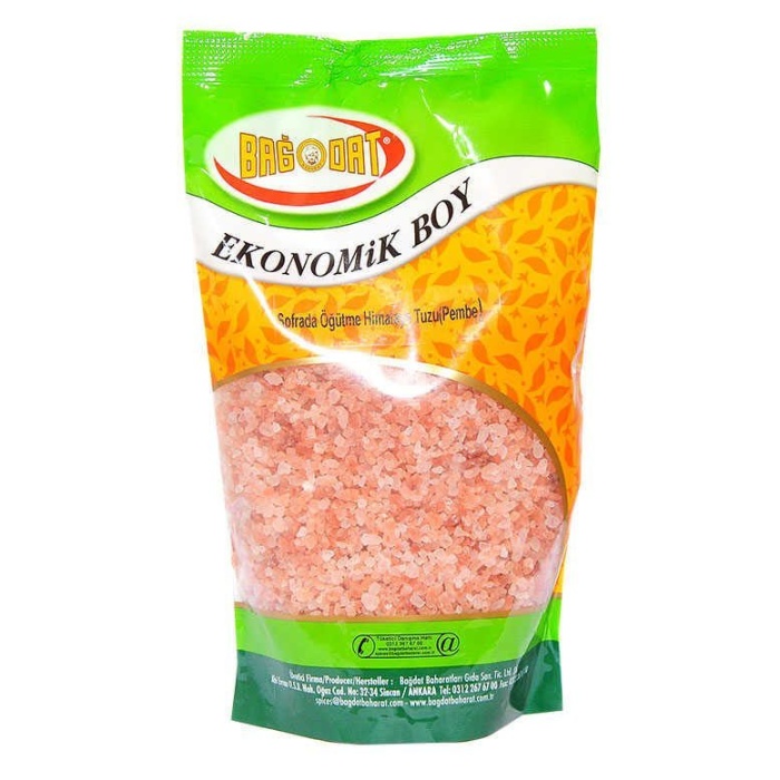 Yemeklik Himalaya Kaya Tuzu Sofrada Öğütme Kristal Çakıl Pembe 1000 Gr Paket