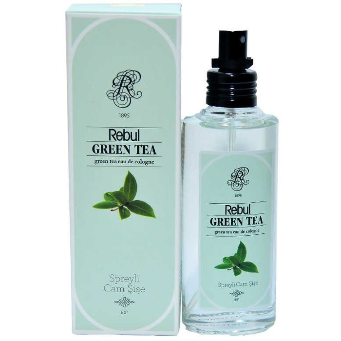 Yeşil Çay Kolonyası 80 Derece Cam Şişe Sprey Green Tea 100 ML