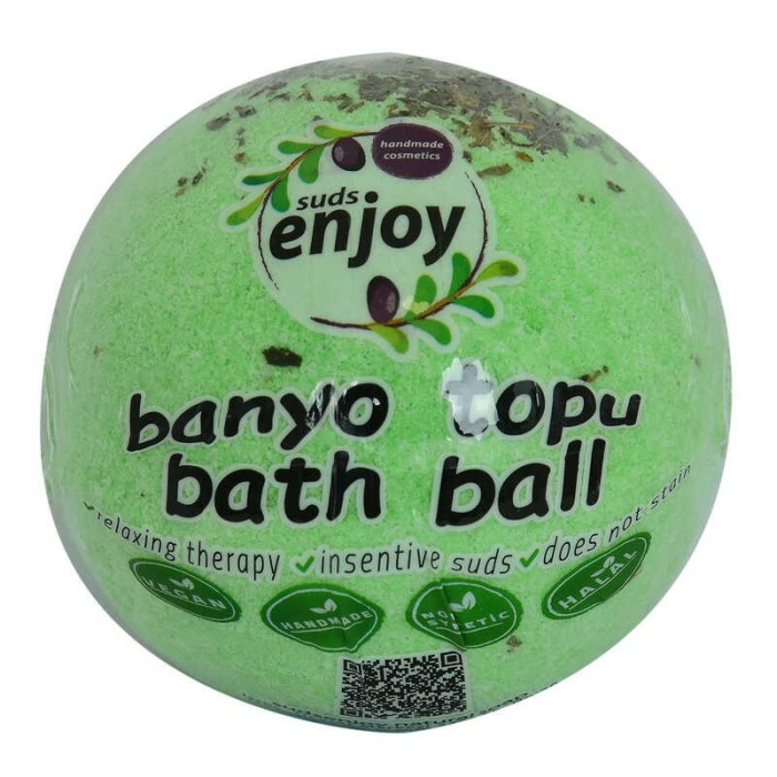 Okaliptuslu El Yapımı Banyo Küvet Topu Sabunu Yeşil 90-120 Gr