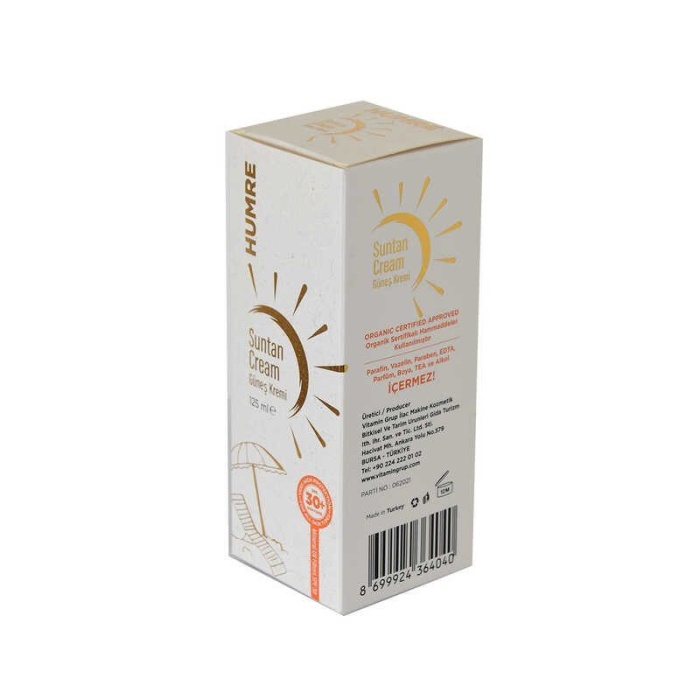 Güneş Kremi SPF 30+ UVA+UVB Suntan Cream 125 ML