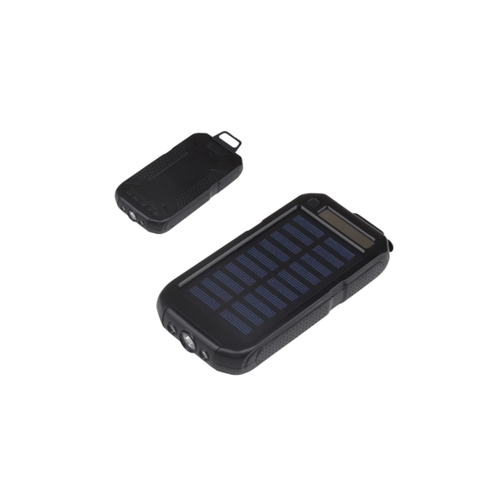 Güneş Enerjili Işıklı Solar Taşınabilir Usb Girişli Şarj Cihazı Powerbank 15000 Mah ( Lisinya )