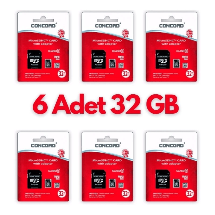 6 Adet Ultrahız 32gb Micro Sd Hafıza Kartı: Yüksek Performans Ve Geniş Depolama Kapasitesi ( Lisinya )