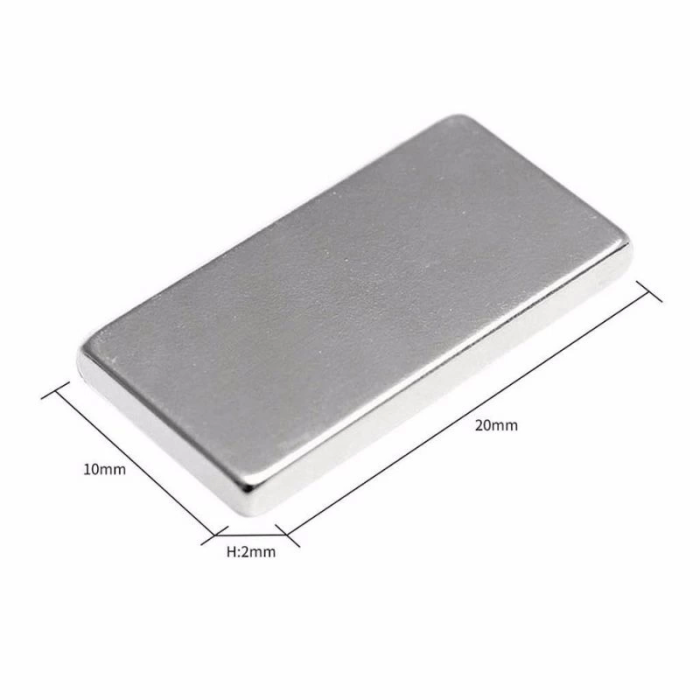 N35 20x10x2 Mm Neodyum Mıknatıs 250 Adet, Köşeli, Nikel Kaplamalı Kaliteli Ve Dayanıklı Ürün ( Lisinya )