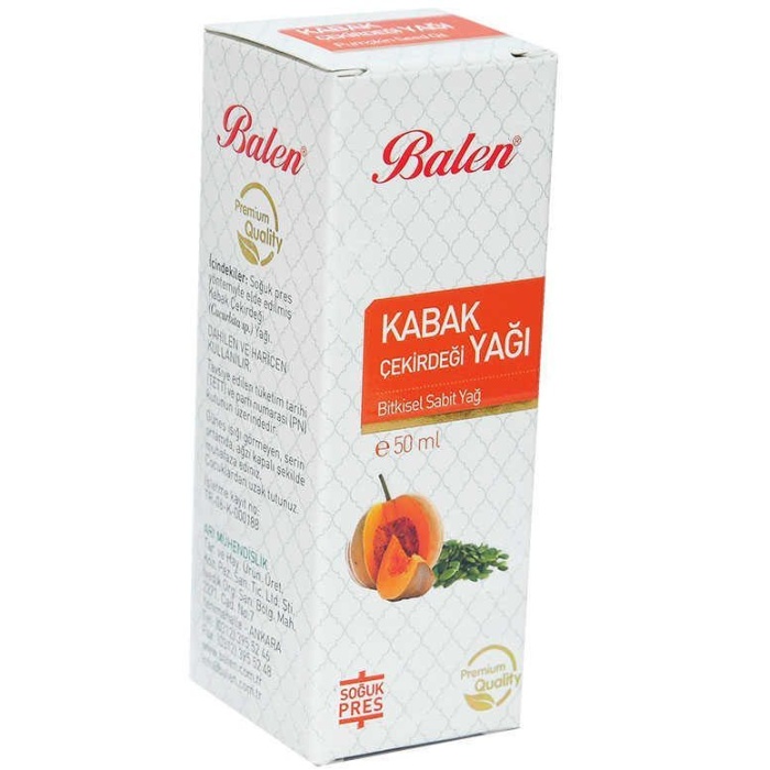 Kabak Çekirdeği Yağı Soğuk Pres 50 ML Cam Şişe