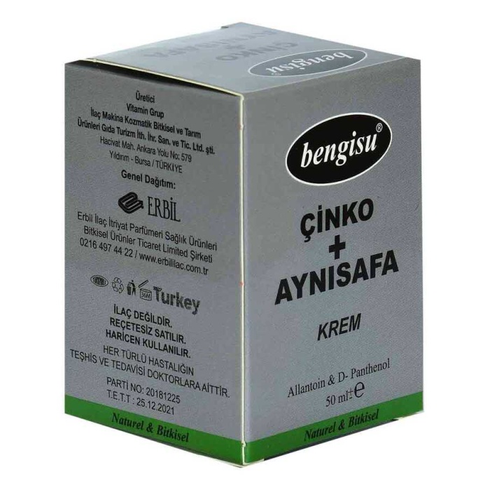 Aynısafa + Çinko Bitkisel Krem Allantoin ve D- Panthenol 50 ML