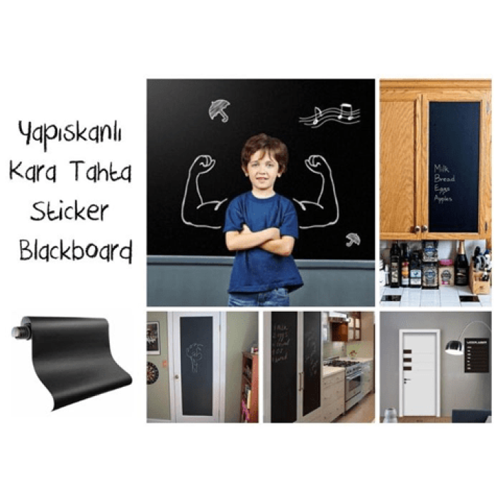 Yapışkanlı Kara Tahta-Yazı Tahtası: Sticker Blackboard