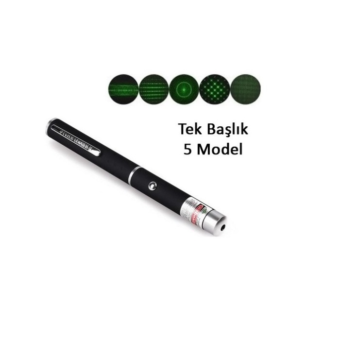 Yeşil Lazer Pointer 5000 mW 15 Km Etkili (Tek Başlık 5 Model)