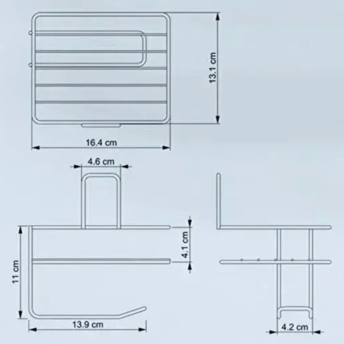 Kendiliğinden Yapışkanlı Tuvalet Kağıdı Tutacağı Ve Yedek Raf - Siyah Modern Metal Tasarım ( Lisinya )