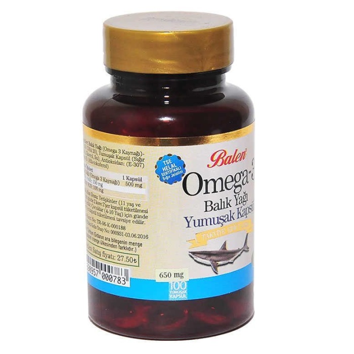 Omega 3 Balık Yağı Yumuşak 100 Kapsül