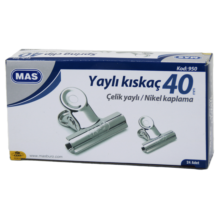 BEYAZ METAL KISKAÇ 40 MM 24 PARÇA  YAYLI CİLT KISKAÇI (4767) - Lisinya