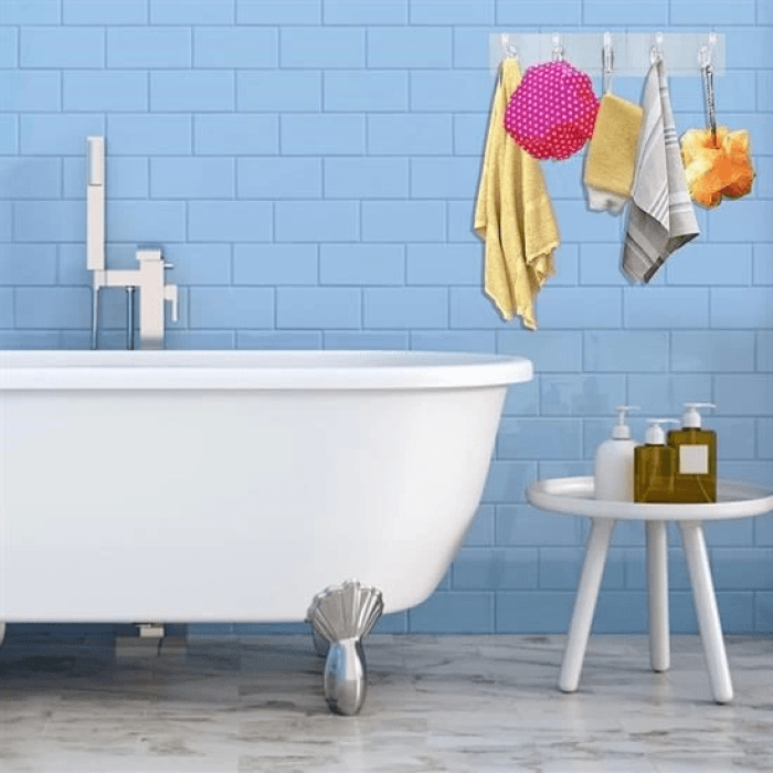 5li Güçlü Yapışkanlı Şeffaf Duvar Askısı Banyo Mutfak Düzenleyici Pratik Askılık ( Lisinya )