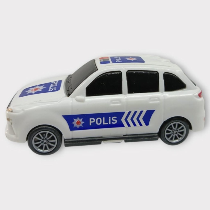 Çek Bırak TOGG Polis Arabası -Beyaz Hatchback (Lisinya)