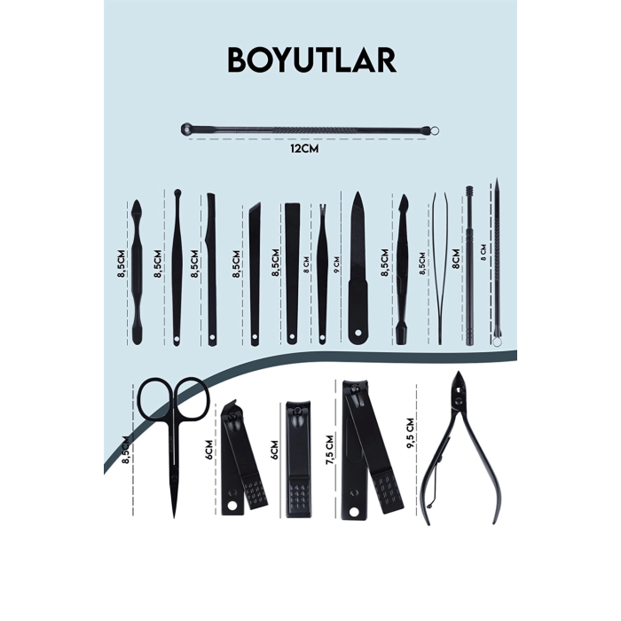 17 Parça  Profesyonel Manikür Seti - Lisinya