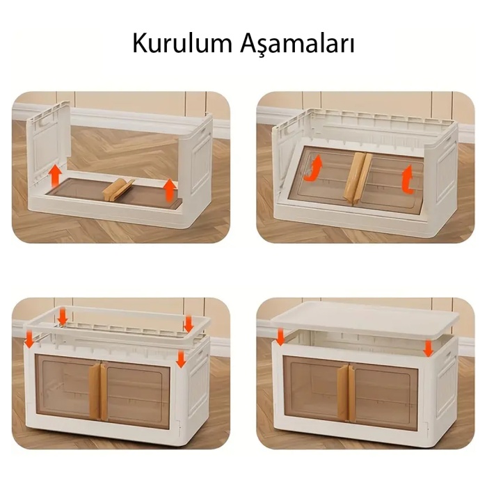 31X49X30CM 32L KATLANABİLİR SAKLAMA KUTUSU (4767) - Lisinya