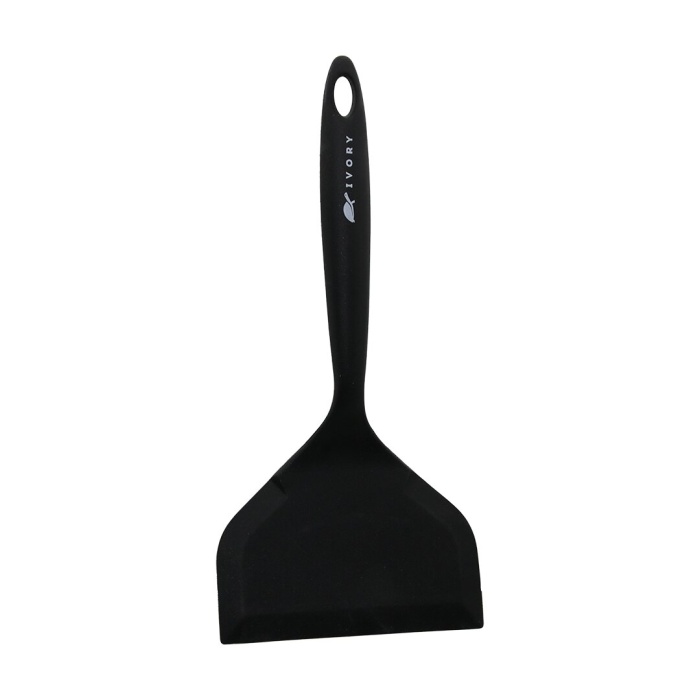 SİLİKON - SİYAH   JUMBO - GENİŞ AĞIZ  SPATULA  25.5CM -- AĞIZ: 12CM (4767) - Lisinya