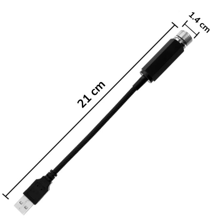 Kırmızı Ayak Altı Tavan Led Araç içi Aydınlatma Oto Araba İç Disko Ayarlanır USB Lamba Işık (4767) - Lisinya