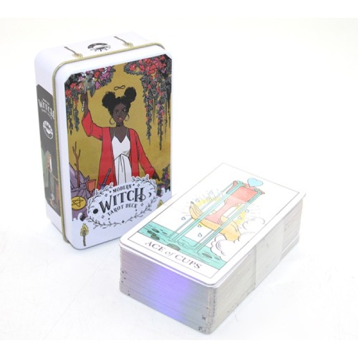 Metal Kutulu Tarot Kartı Modern Witch