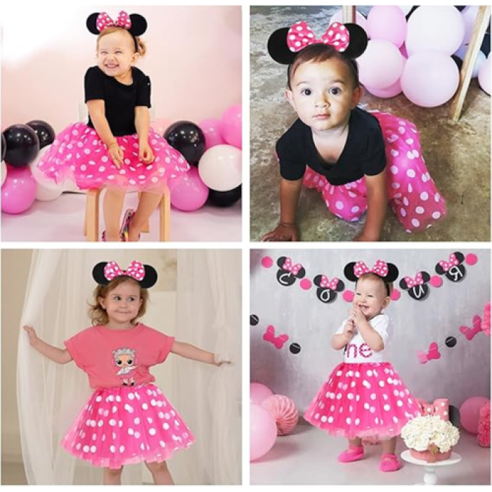 Pembe Fiyonklu Minnie Mouse Tacı