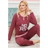 Bayan Uzun Kollu Pijama Takımı Model no 7609