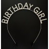 Gümüş Kristal Taşlı Birthday Girl Doğum Günü Tacı İthal Ürün A Kalite 17x16 cm (4767)