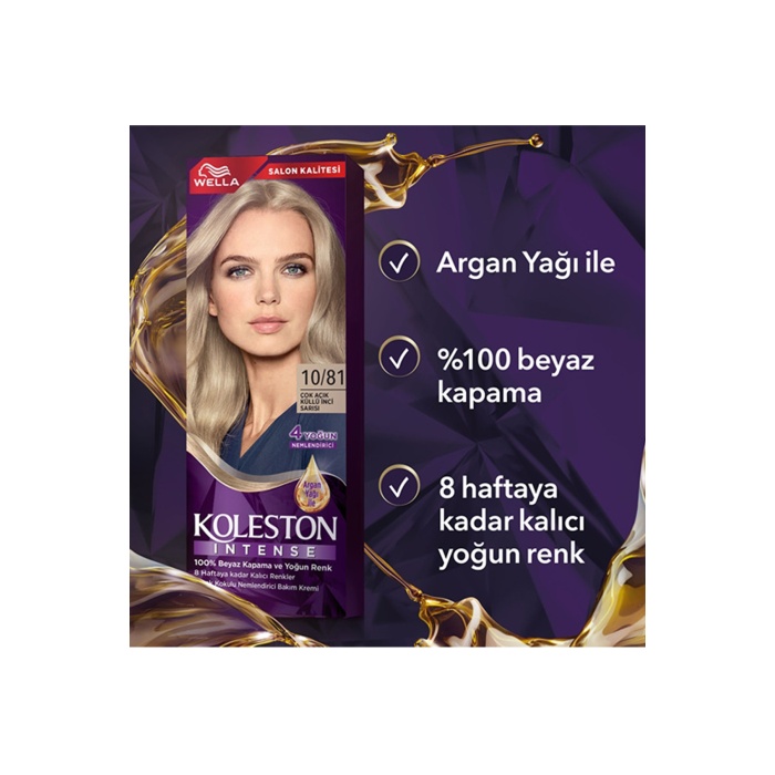 Koleston Intense Saç Boyası 10/81 Çok Açık Küllü İnci Sarısı - Salon Kalitesi