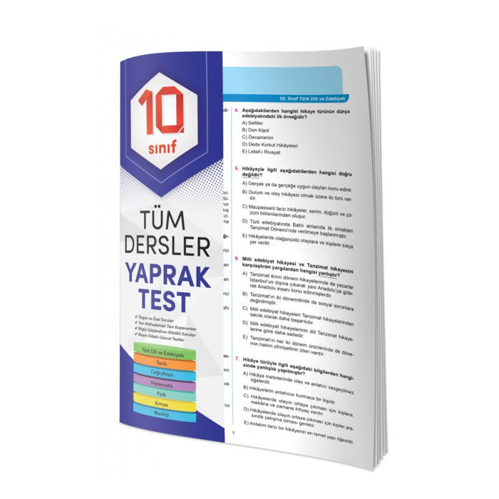 Tüm Dersler Yaprak Test 10