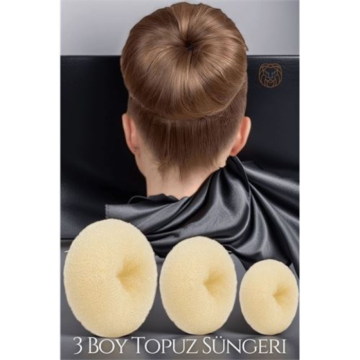 Turk Gold Saç Topuz Süngeri 3 Boy Forero Design