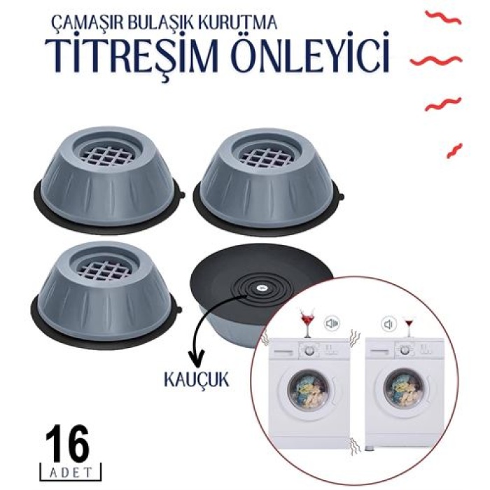 Turk 16 ADET Titreşim Önleyici Kauçuk  S.Langston Design 715742 Toptan Paket