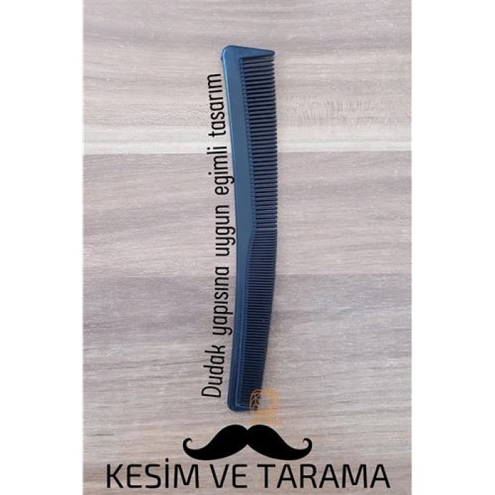 Turk Bıyık Kesim ve Tarama Tarağı Eğimli Bıyık Tarağı