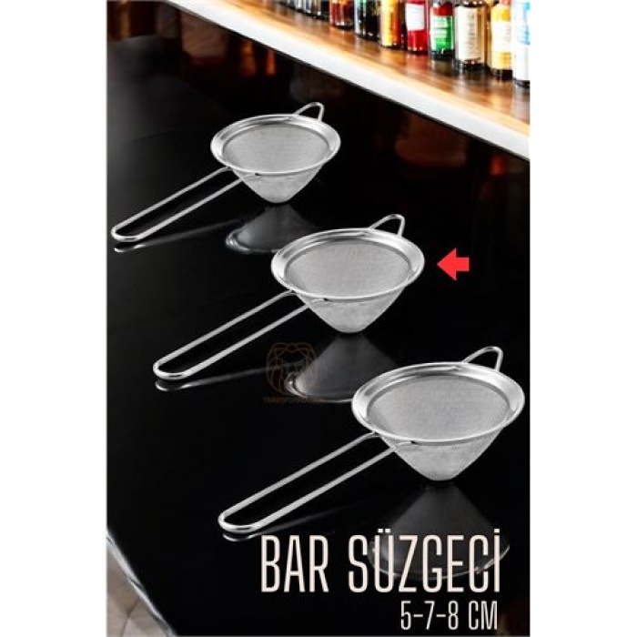 Turk Bar Süzgeci Bar Strainer 3 Boy Set 5 7 8 cm