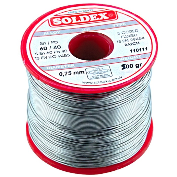 500 GR LEHİM 0,75 MM İNCE SOLDEX SN60 PB40 (4767)