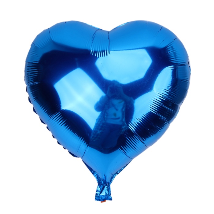 Kalp Balon Folyo Mavi 45 cm 18 inç (4767)