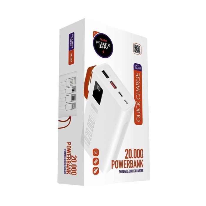 20000 MAH ÇİFT USB DİJİTAL EKRAN POWERBANK (4767)