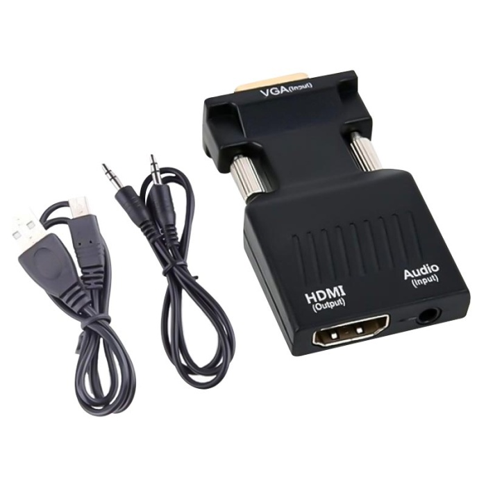 AUDIO ÇIKIŞLI VGA TO HDMI ÇEVİRİCİ ADAPTÖR 1080HD (4767)